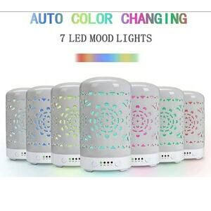 Aromatherapy Essential Oil Diffuser Auto Color Changing 7 Led Mood Lights BNIB
